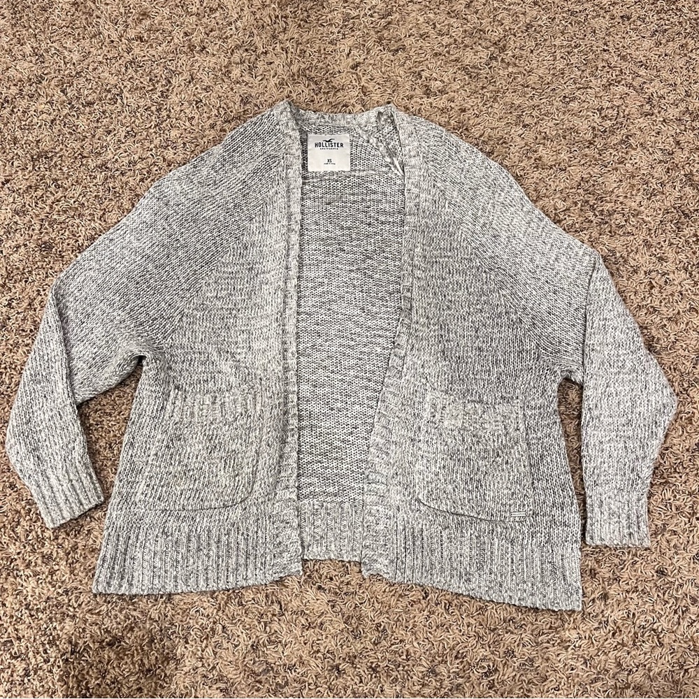Hollister heather gray cardigan